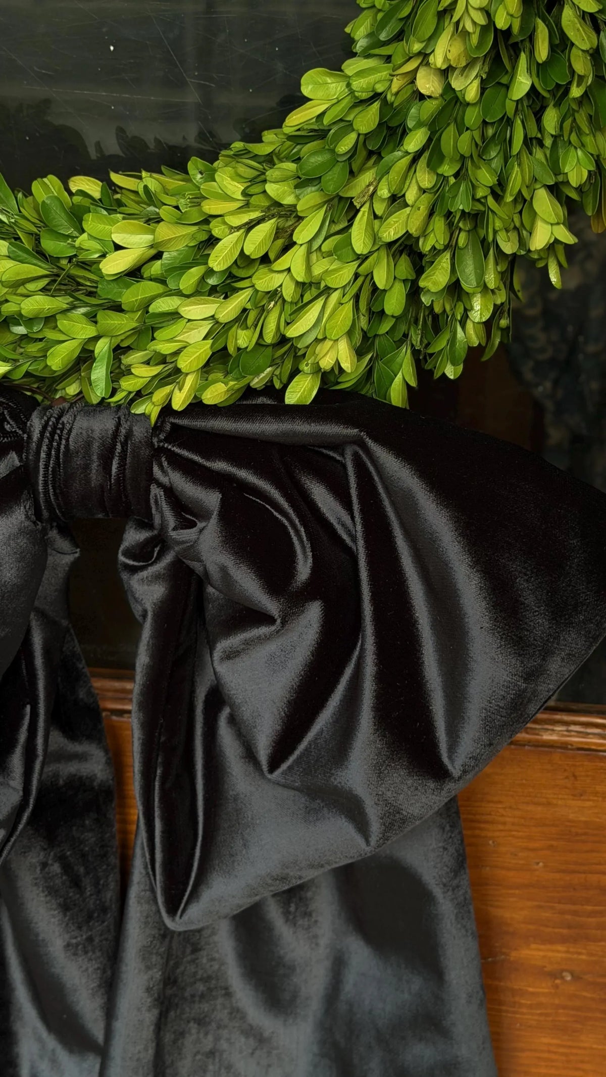 Black Velvet Country House Bow, Front Door Wreath Bow, Christmas Tree Topper, Victorian Holiday Decor