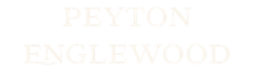 The text 'PEYTON ENGLEWOOD' is displayed in a very pale peach or light pink color on a solid white background.